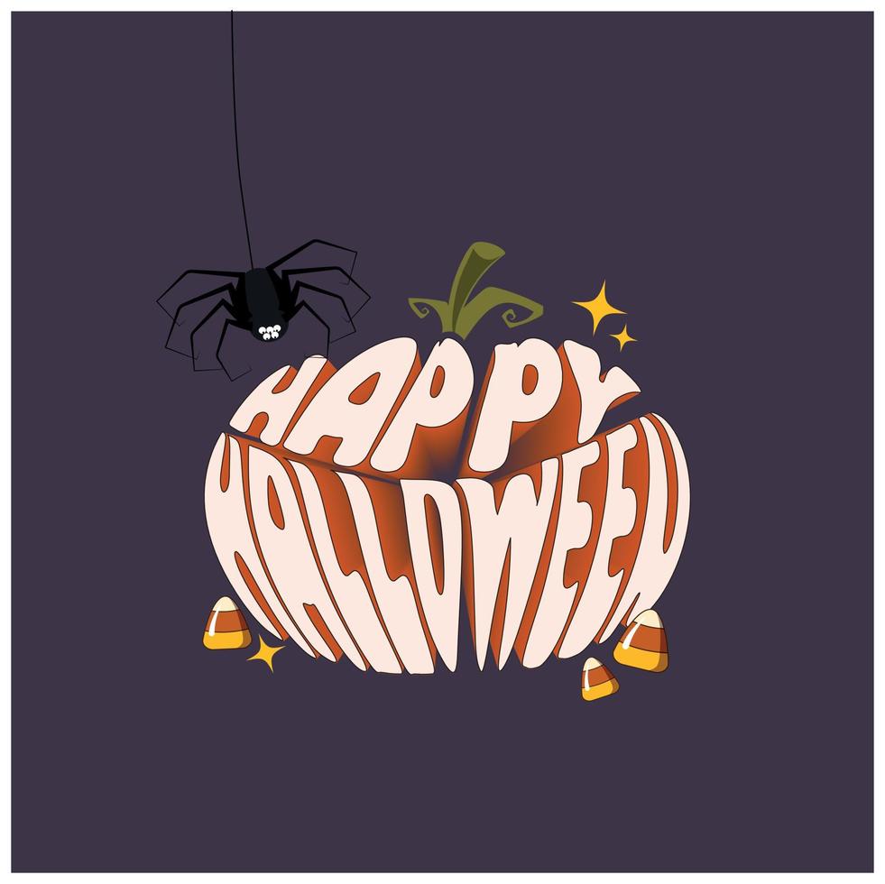 Halloween pumpkin sign vector