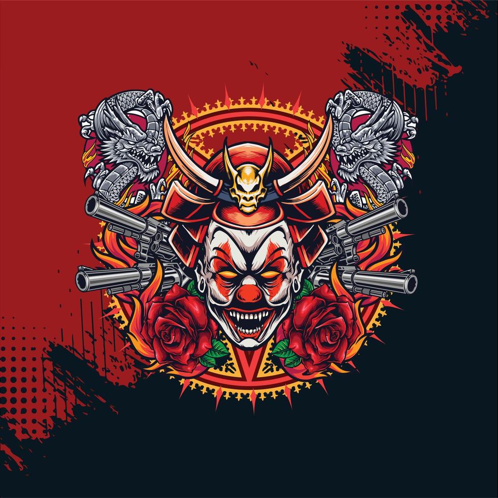 Scary Skulls Vector Mascot Design, skull with bone e sport logo mascot, Joker Skull, NFT Elements