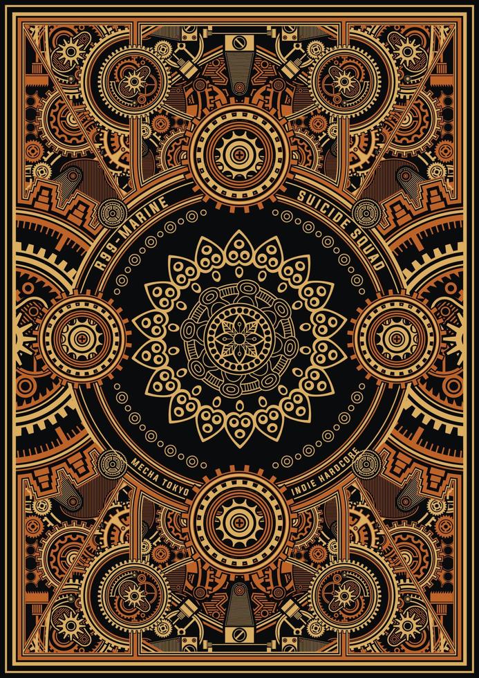 Steampunk Retro Vector Poster Design
