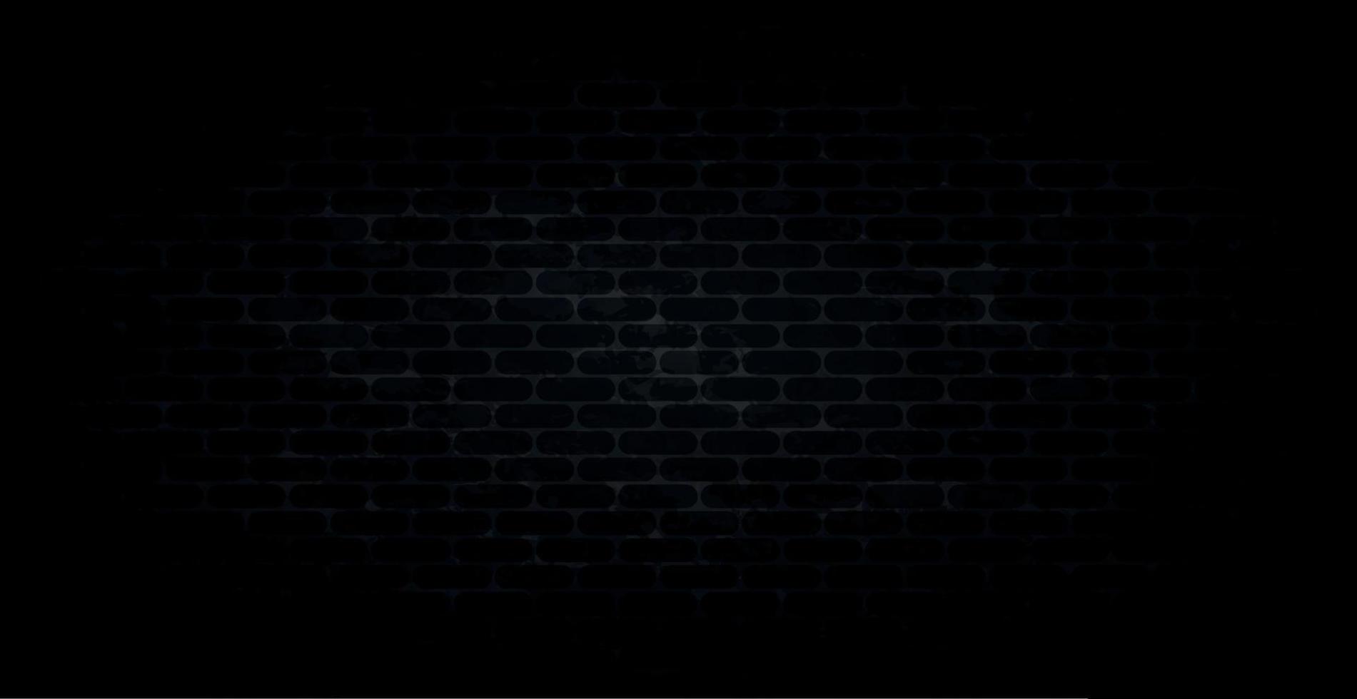 Panoramic dark background texture smooth brickwork - Vector