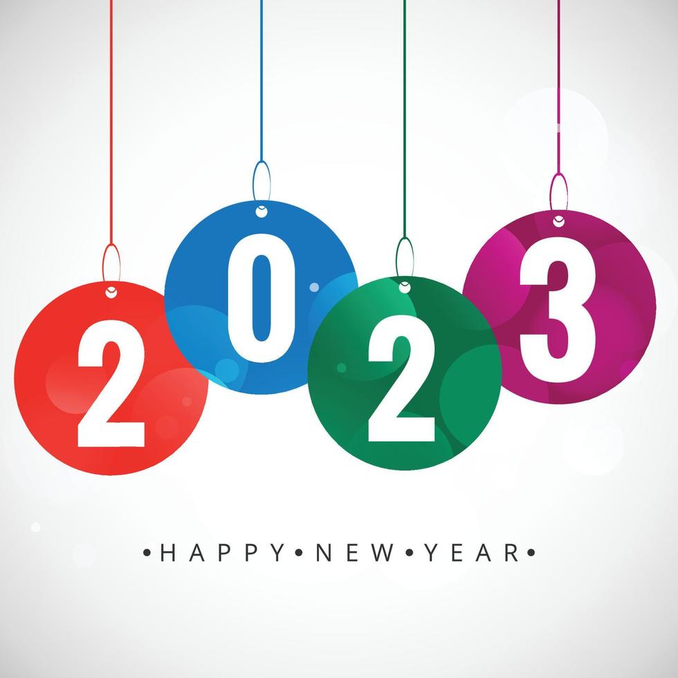 Fondo de vacaciones de celebración de tarjeta de año nuevo 2023 vector