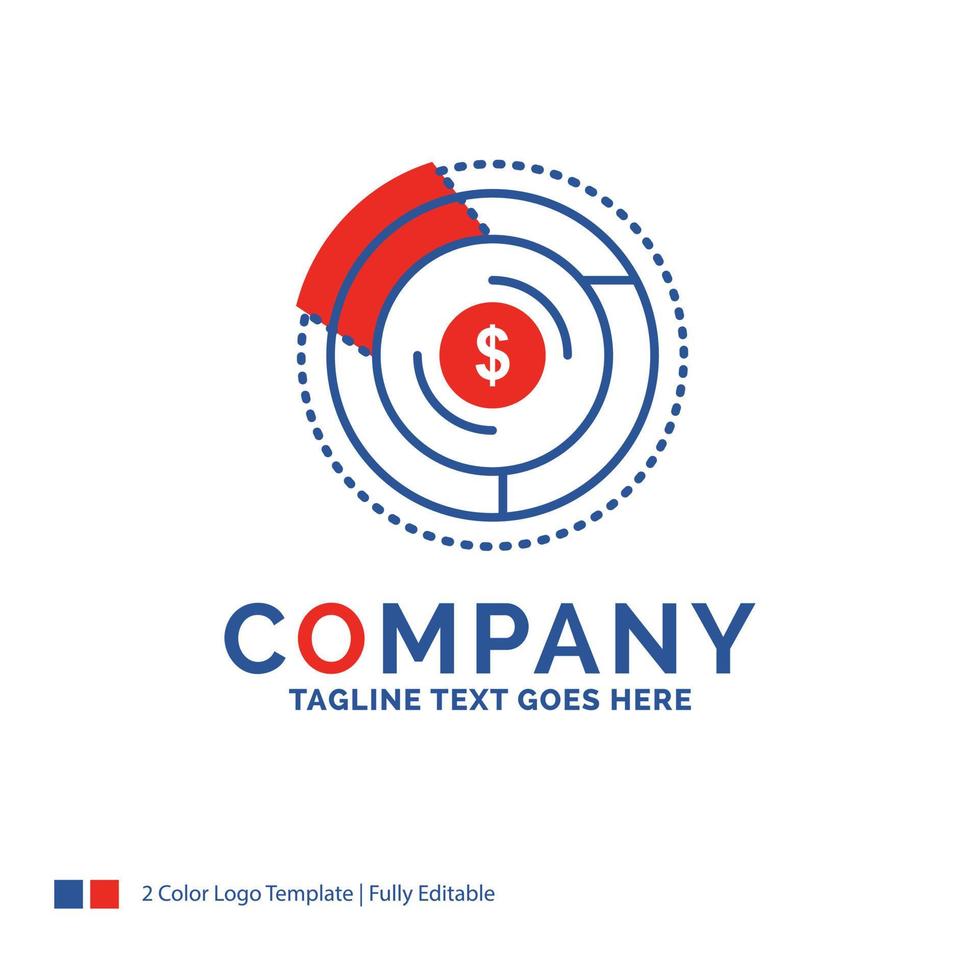 Company Name Logo Design For Balance. budget. diagram. financial. graph. Blue and red Brand Name Design with place for Tagline. Abstract Creative Logo template for Small and Large Business. vector