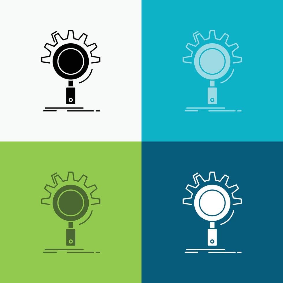 seo. search. optimization. process. setting Icon Over Various Background. glyph style design. designed for web and app. Eps 10 vector illustration