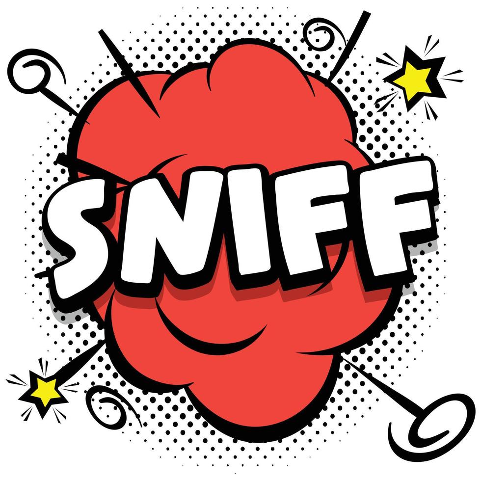sniff Comic bright template with speech bubbles on colorful frames vector