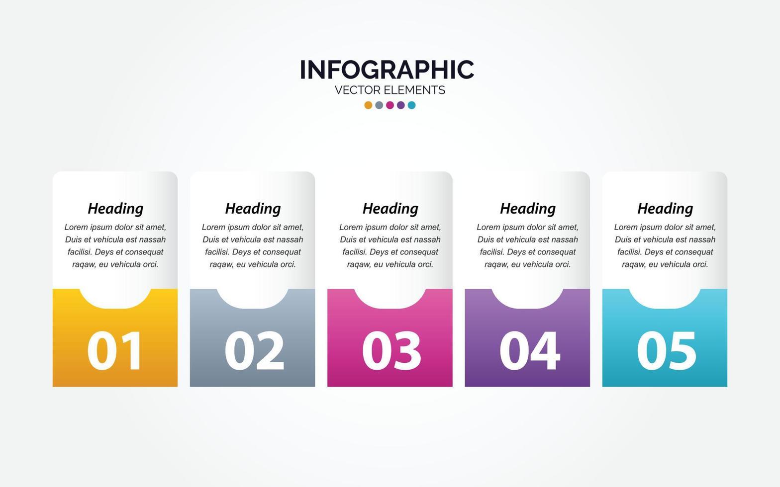 Vector Horizontal Infographic arrow design with 5 options or steps. Horizontal Infographic for business concept. Can be used for presentations banner. workflow layout