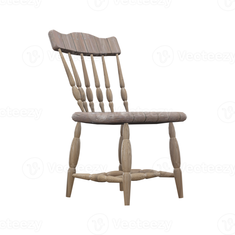 Realistic Chair Illustration. 3D Render. png