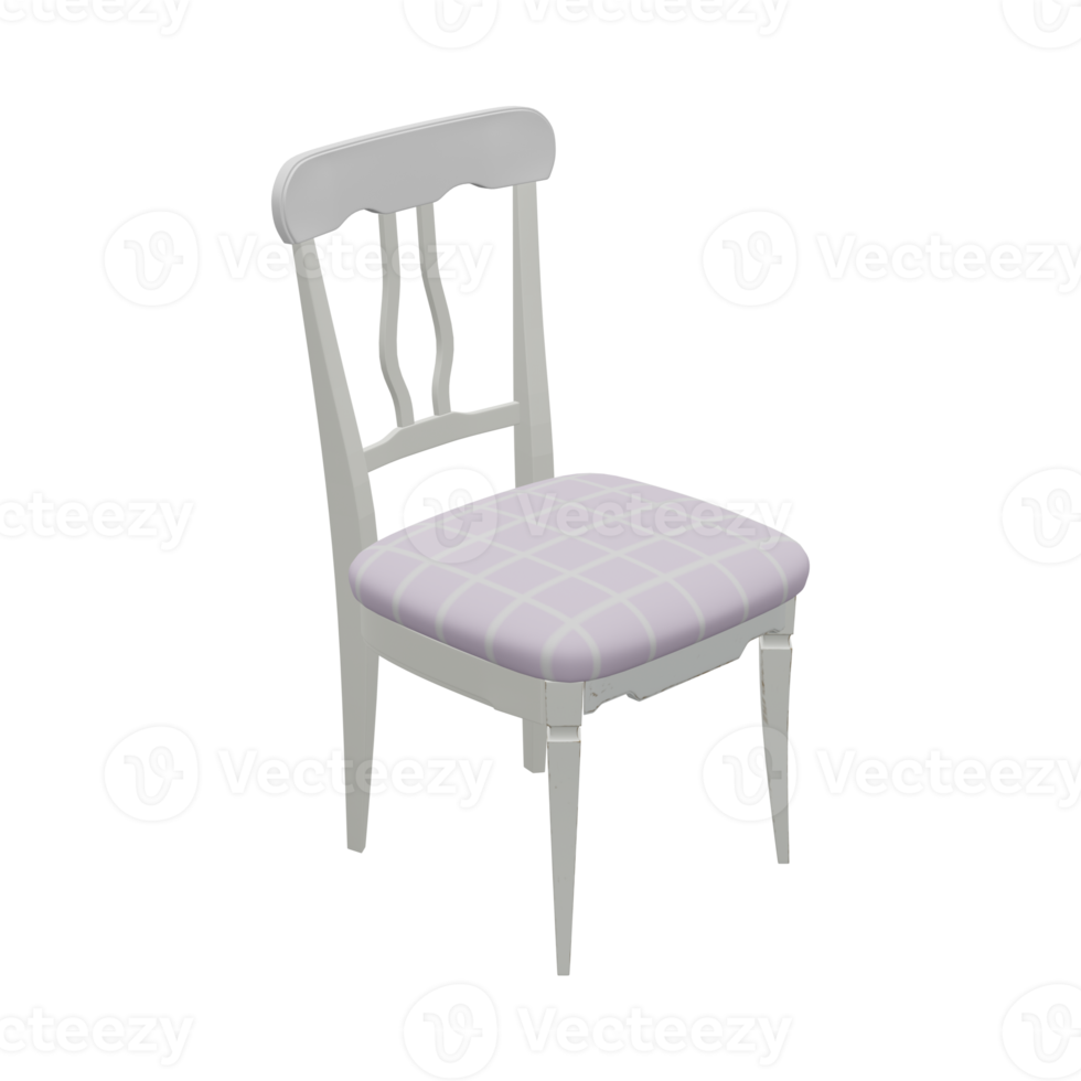illustration de chaise réaliste. rendu 3D. png