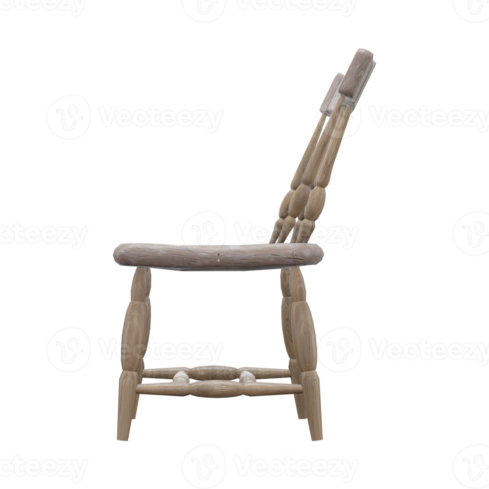 Realistic Chair Illustration. 3D Render. png