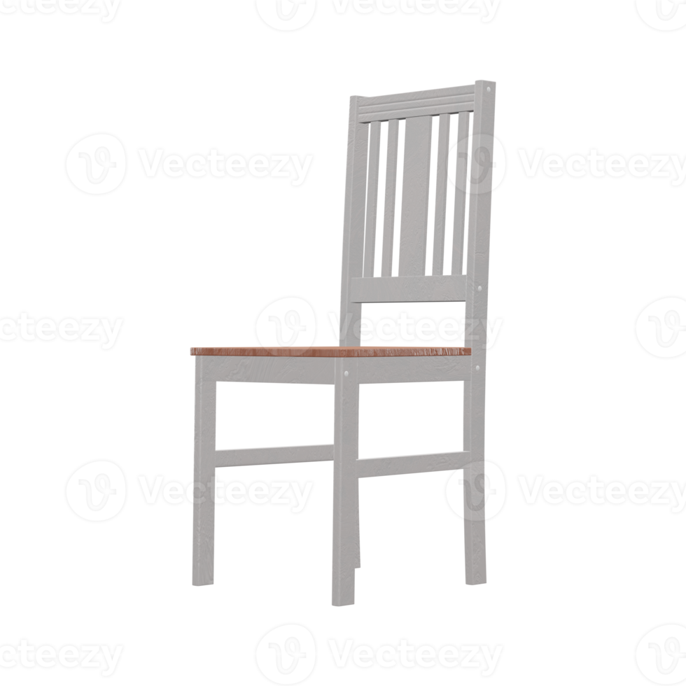 illustration de chaise réaliste. rendu 3D. png