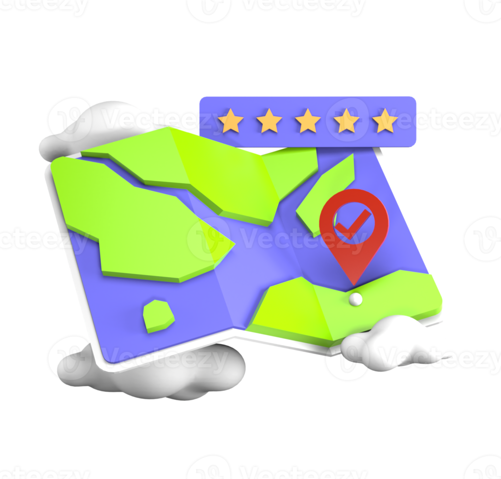 3d map icon illustration png