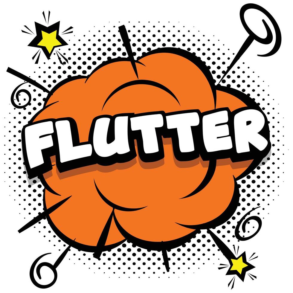 flutter Comic bright template with speech bubbles on colorful frames vector