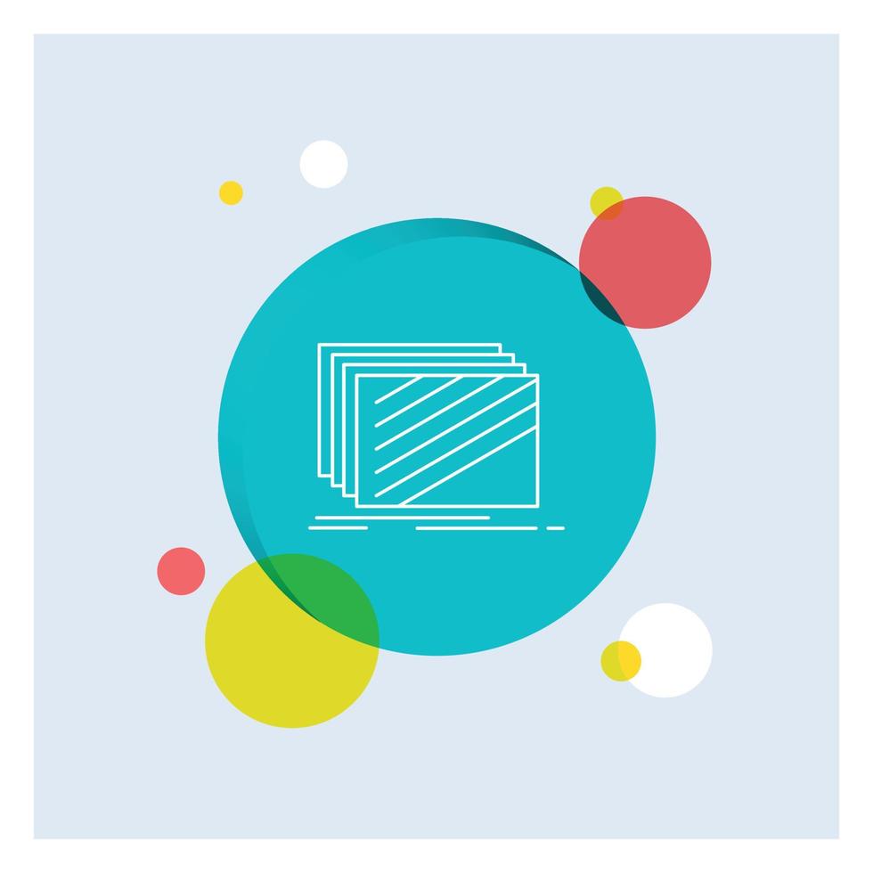 Design. layer. layout. texture. textures White Line Icon colorful Circle Background vector