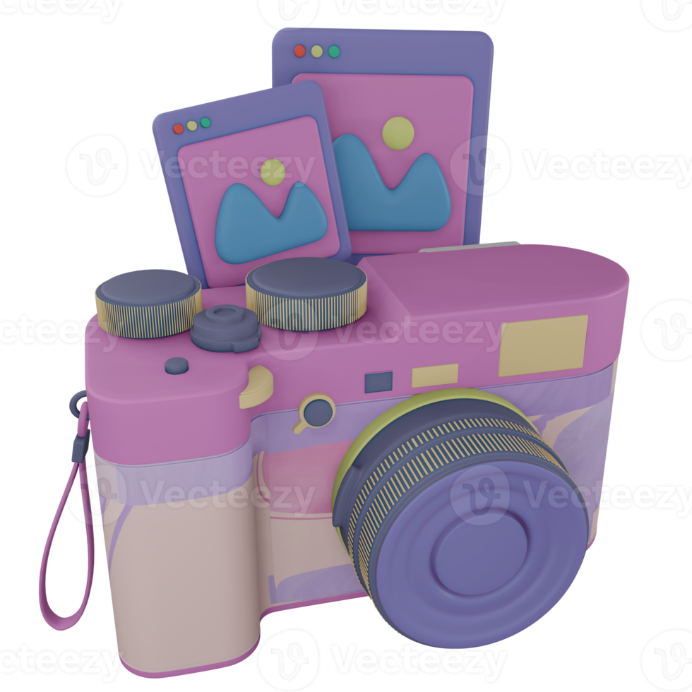 3D Camera Object With High Quality Render png