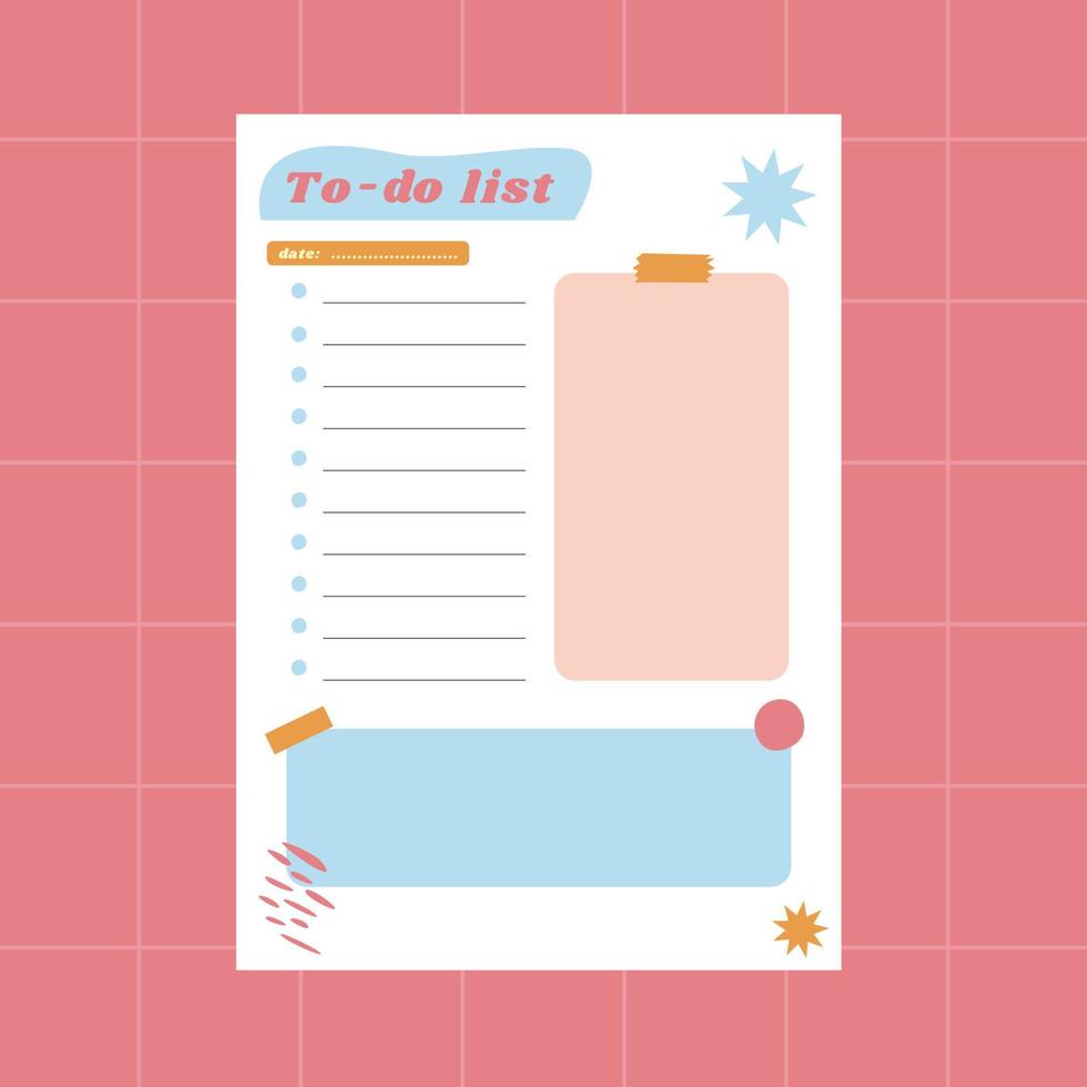 To do list Template vector