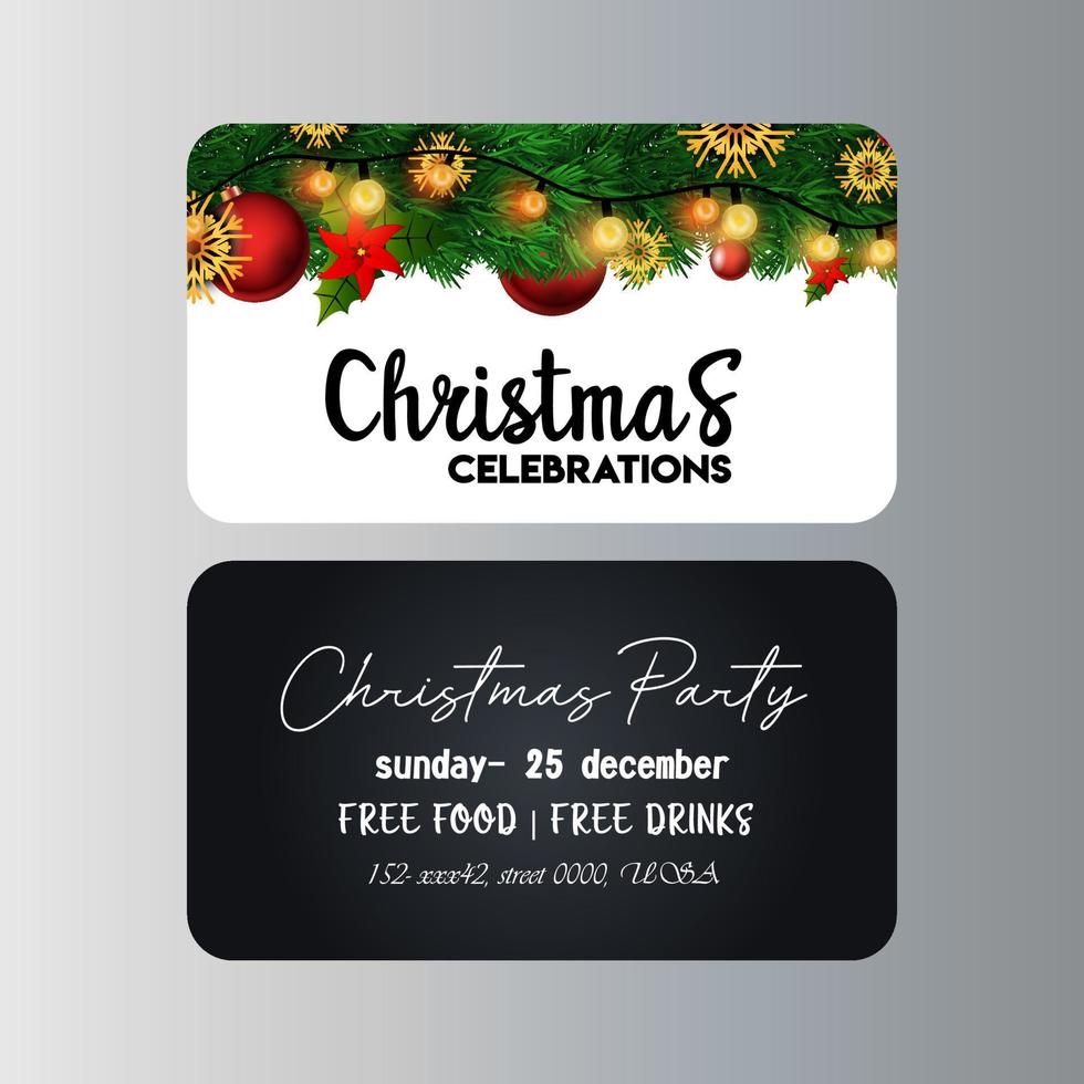 Christmas Banner with Elegant Decoration vector