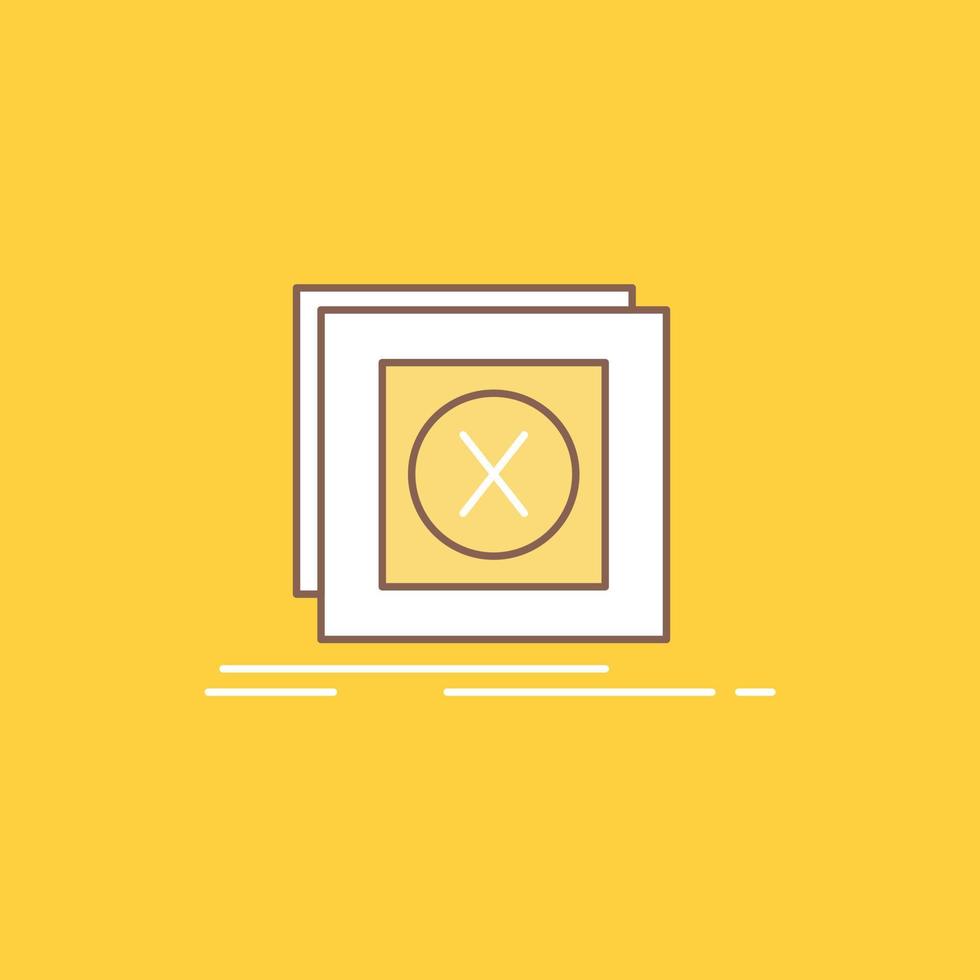 error. application. message. problem. server Flat Line Filled Icon. Beautiful Logo button over yellow background for UI and UX. website or mobile application vector
