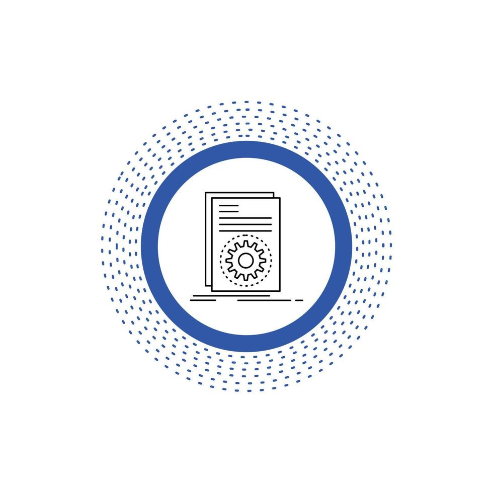 Code. executable. file. running. script Line Icon. Vector isolated illustration