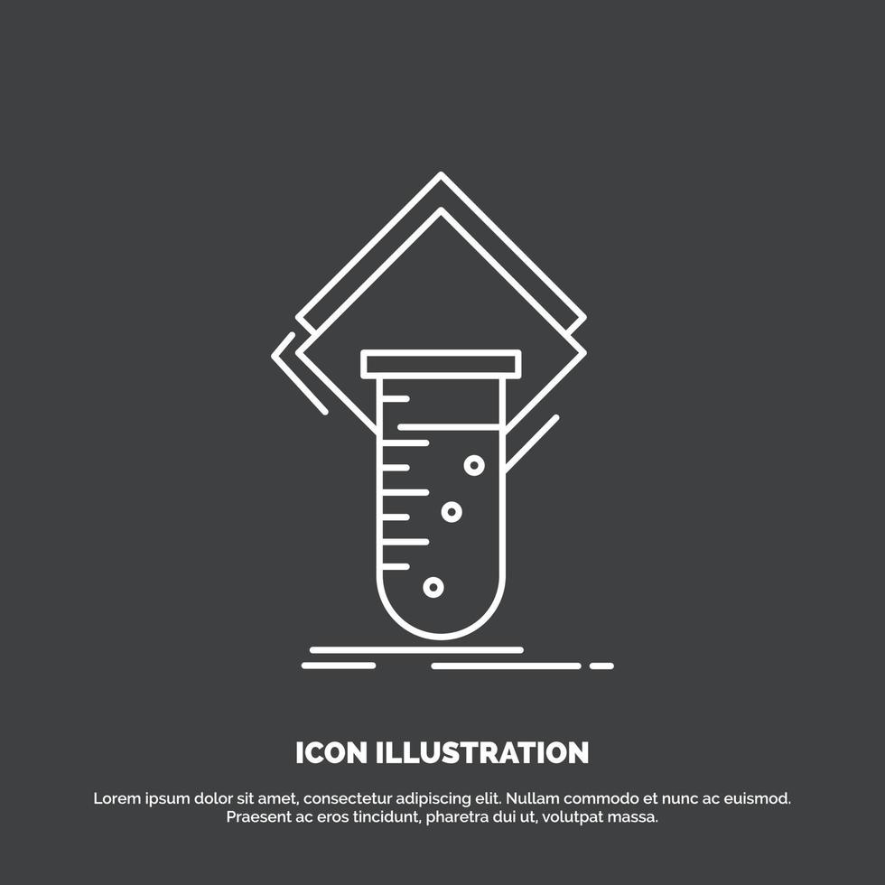 Chemistry. lab. study. test. testing Icon. Line vector symbol for UI and UX. website or mobile application