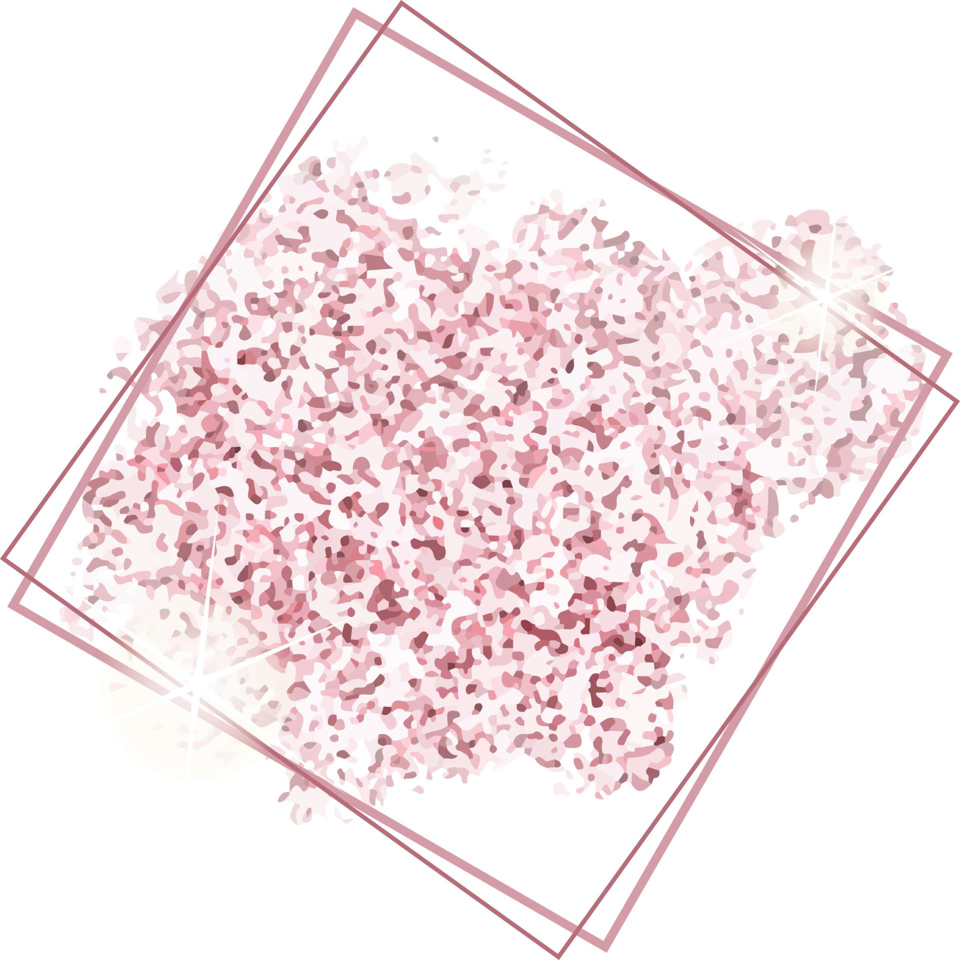 pink rose gold glitter frame banner 12958310 PNG
