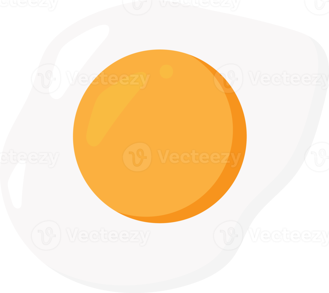 sunny side up egg breakfast objects top view png
