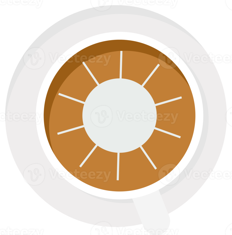 coffee latte art basic collection flat style png