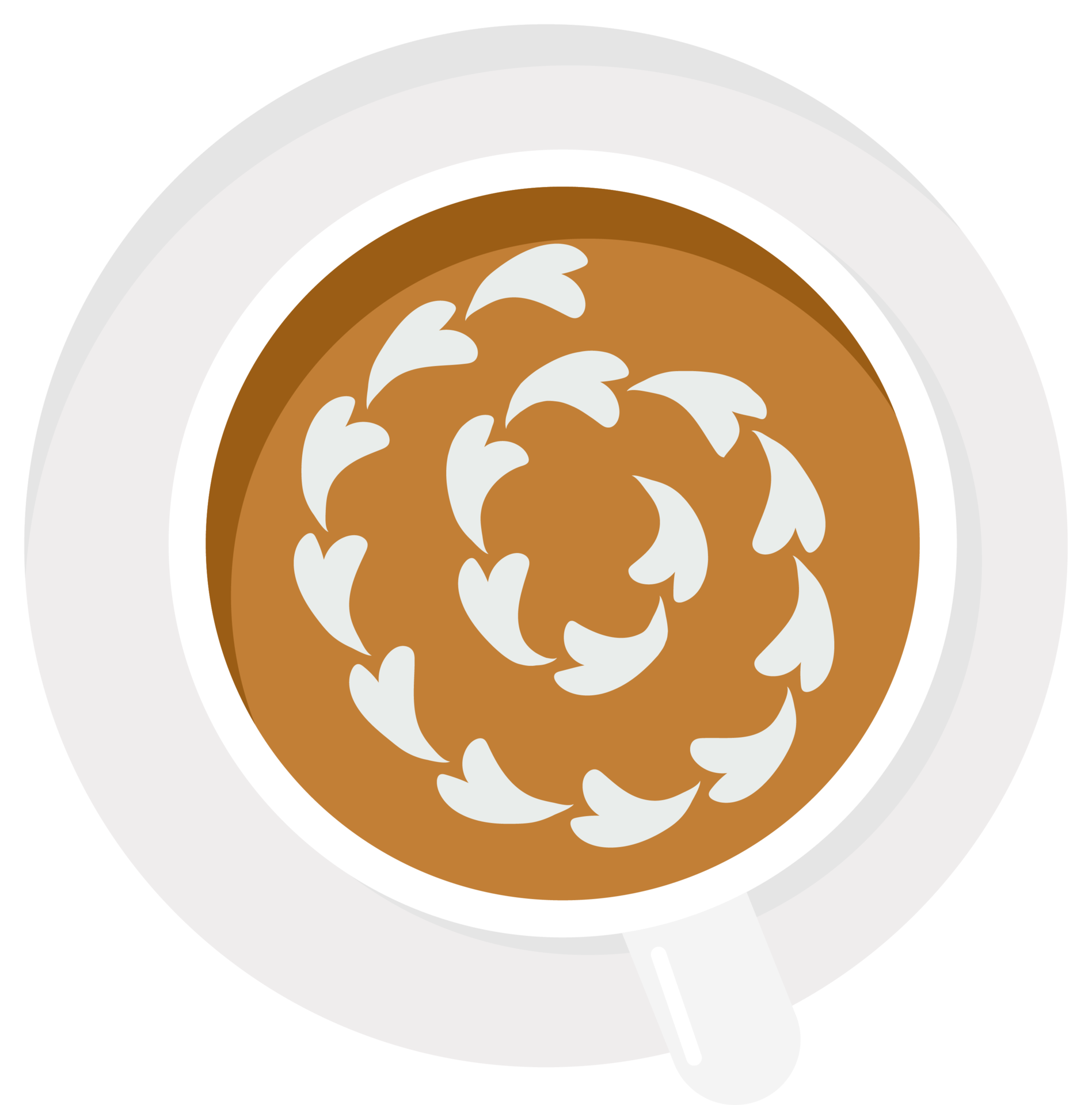 coffee latte art basic collection flat style 12958340 PNG