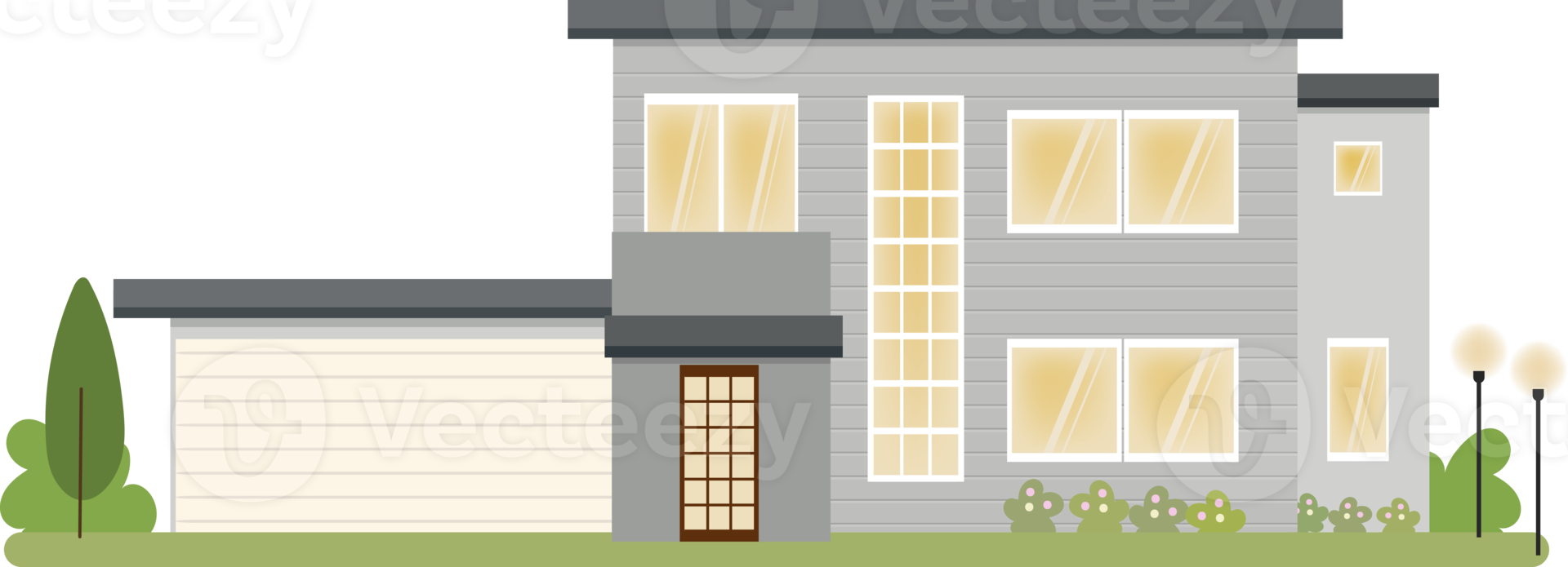 modern house flat style png