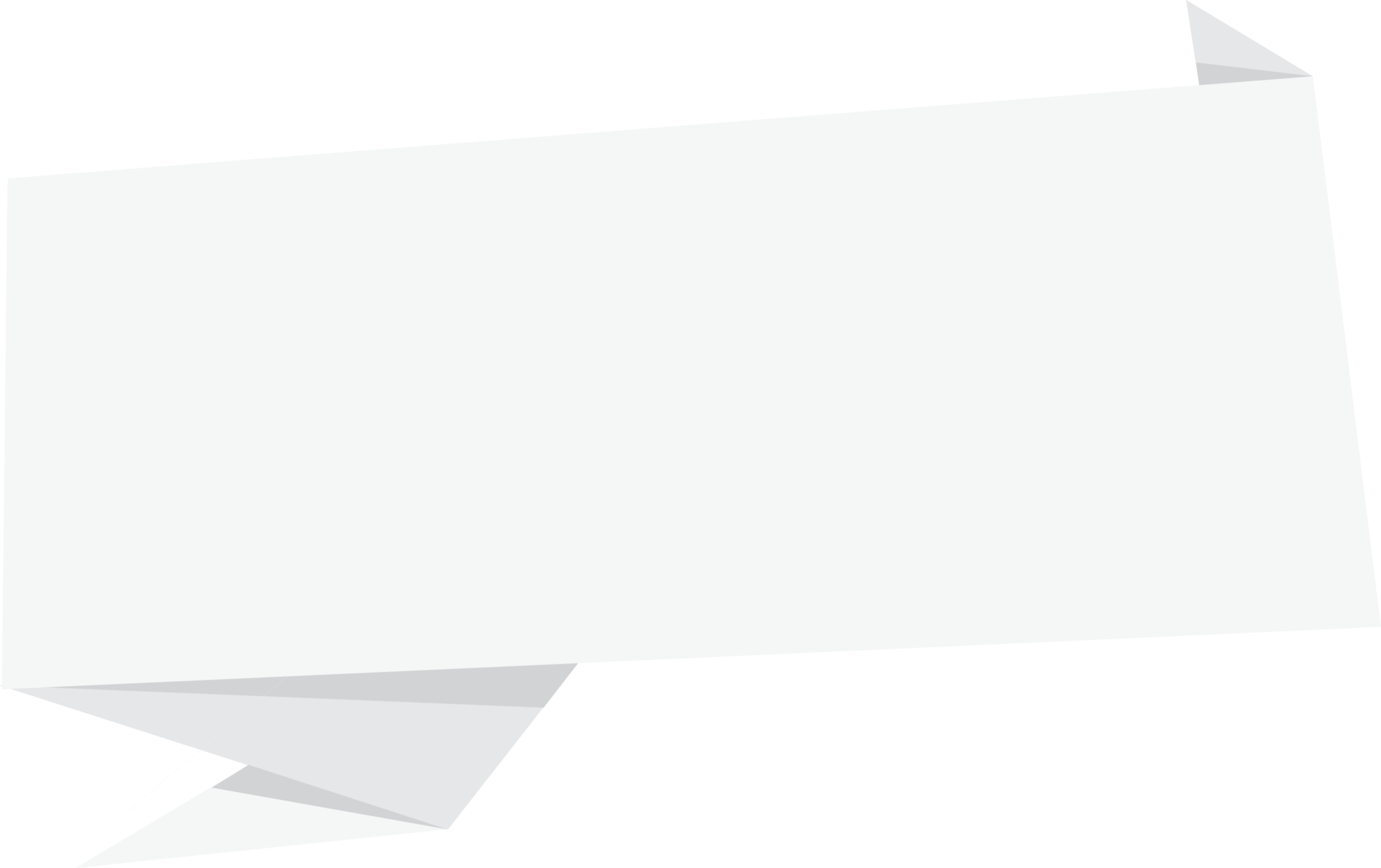 white paper folding origami banner 12958359 PNG