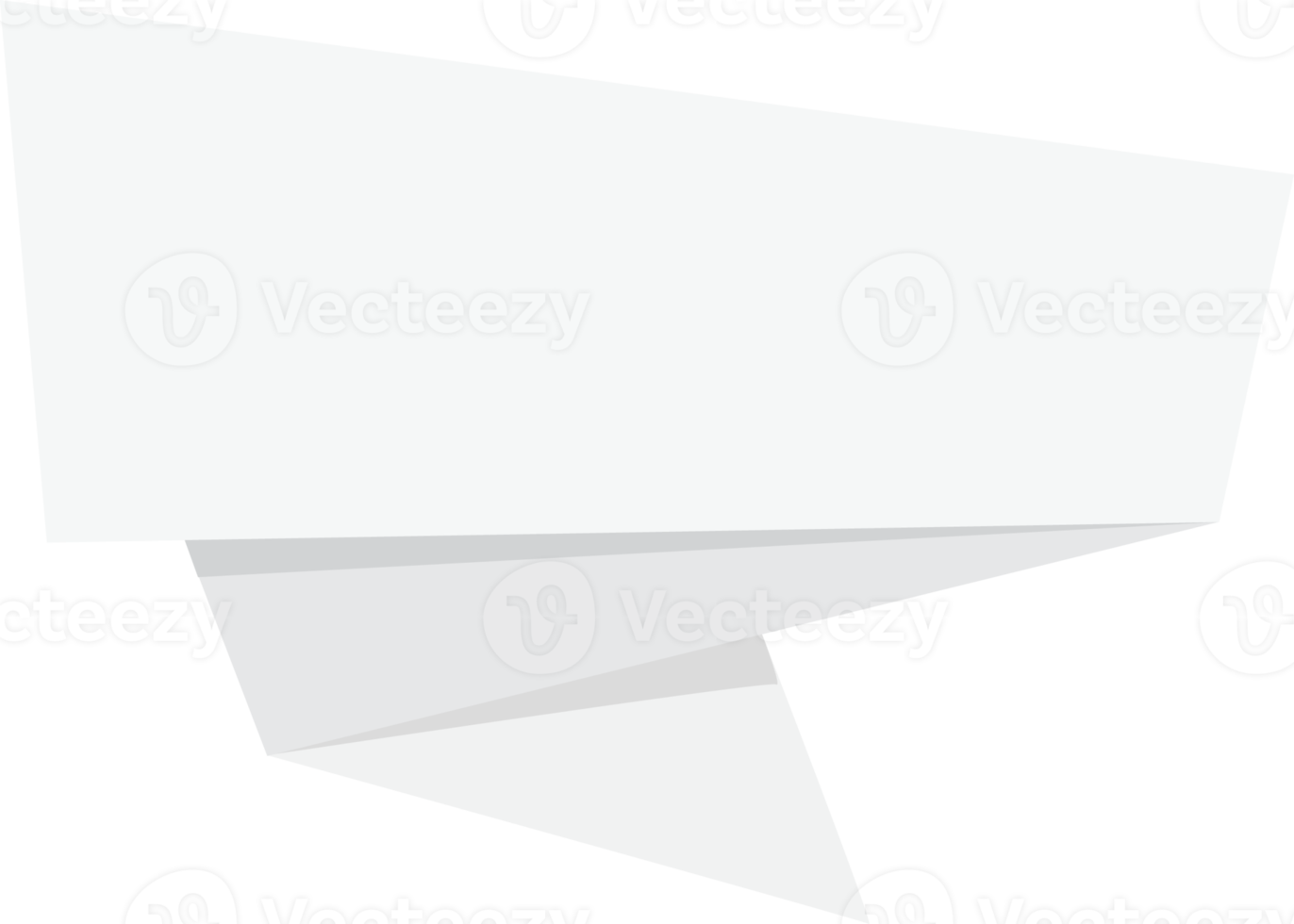 white paper folding origami banner png