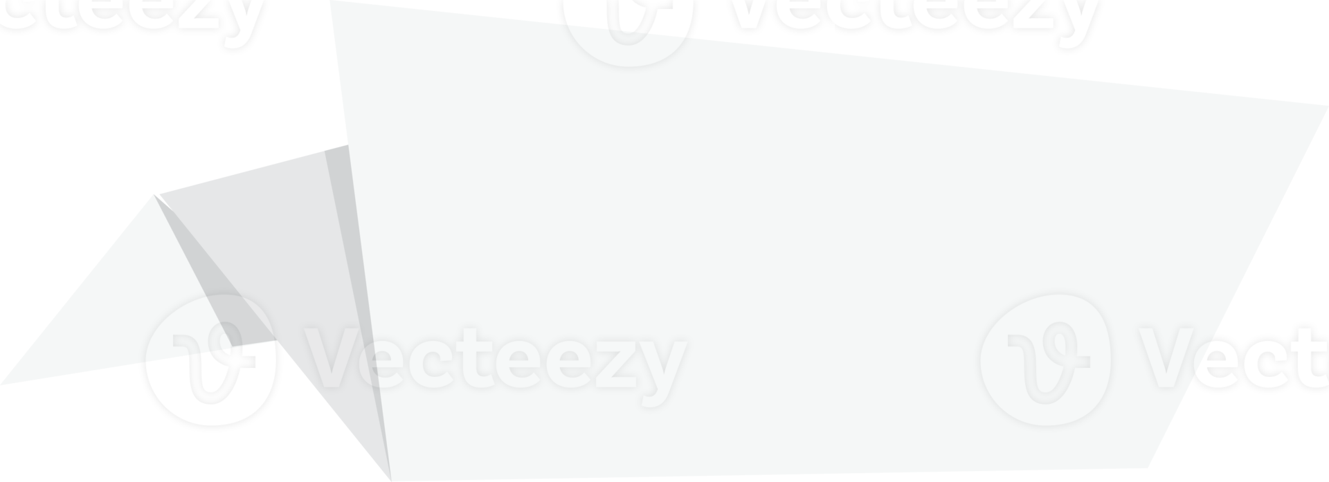 white paper folding origami banner png