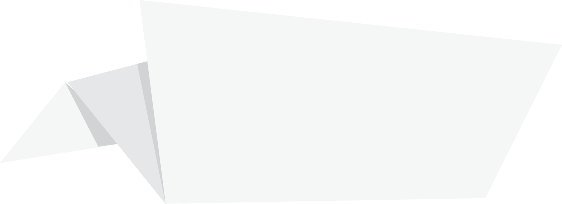 white paper folding origami banner 12958365 PNG