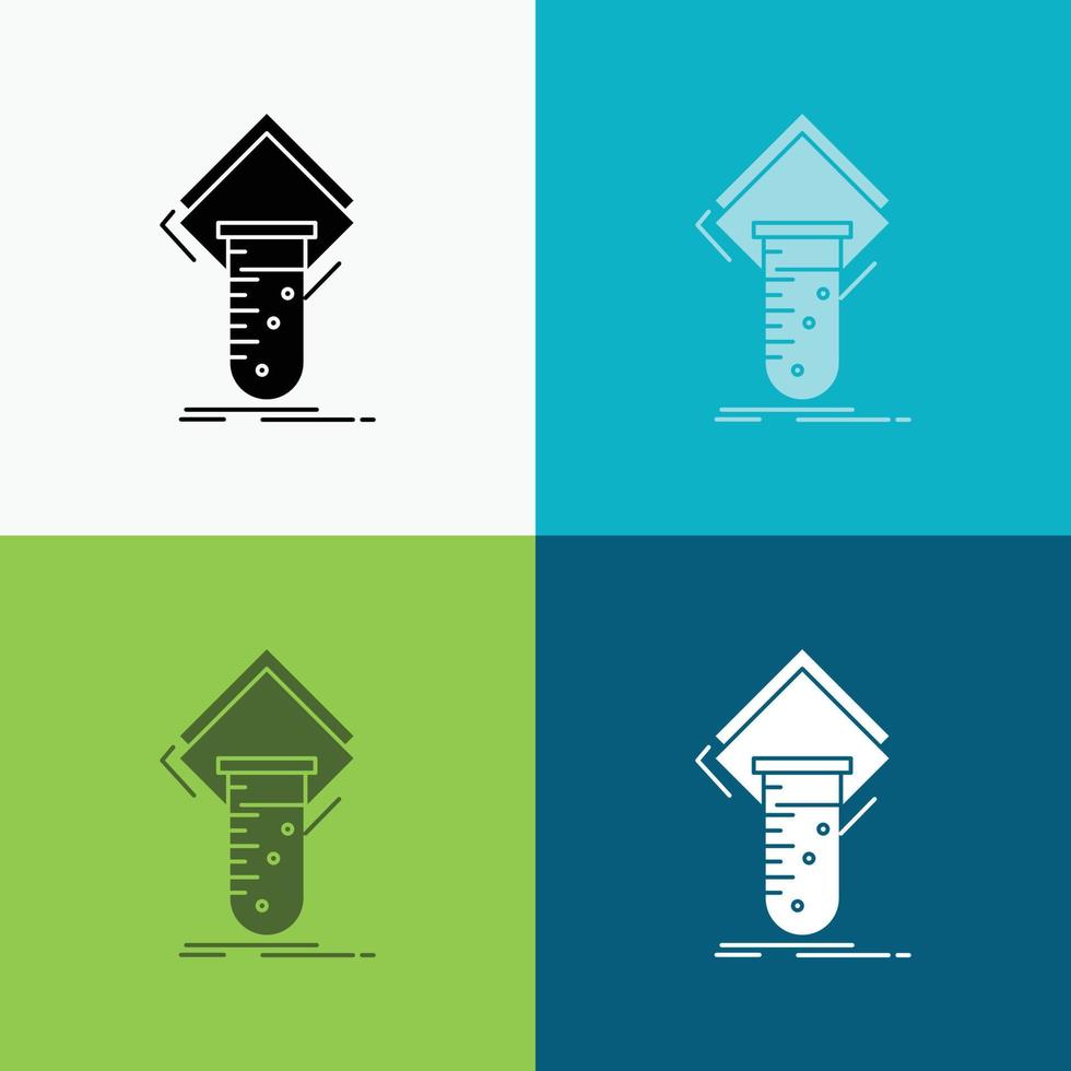 Chemistry. lab. study. test. testing Icon Over Various Background. glyph style design. designed for web and app. Eps 10 vector illustration