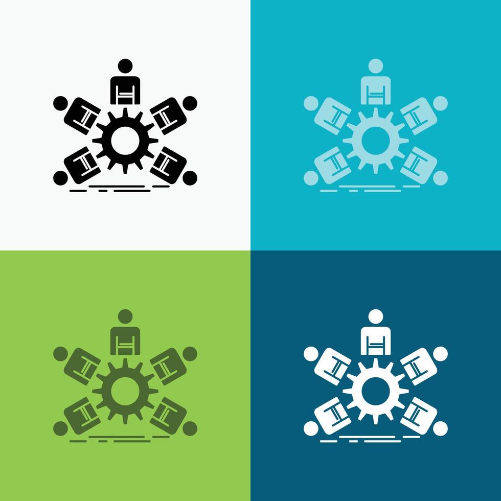 team. group. leadership. business. teamwork Icon Over Various Background. glyph style design. designed for web and app. Eps 10 vector illustration