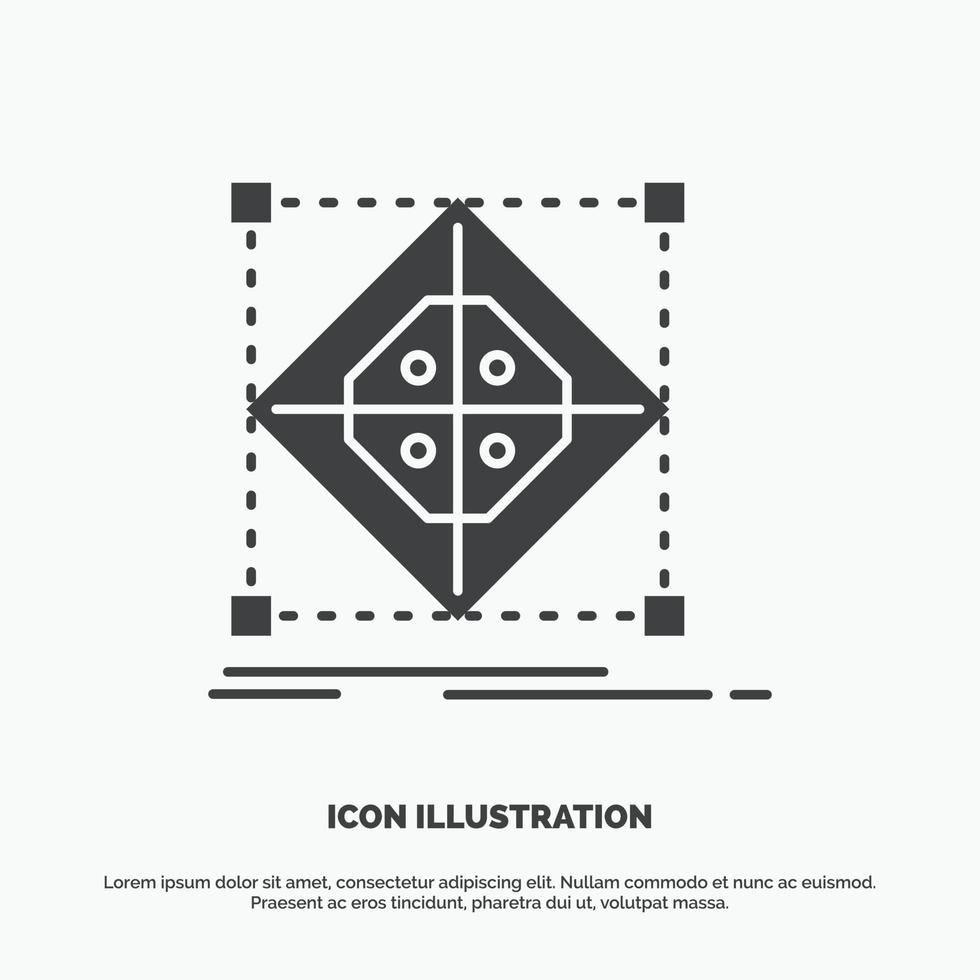 Architecture. cluster. grid. model. preparation Icon. glyph vector gray symbol for UI and UX. website or mobile application