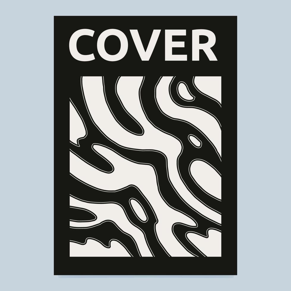 Creative abstract monochrome artwork, interior poster. vector