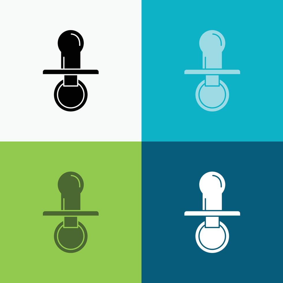 nipple. baby. dummy. pacifier. kids Icon Over Various Background. glyph style design. designed for web and app. Eps 10 vector illustration