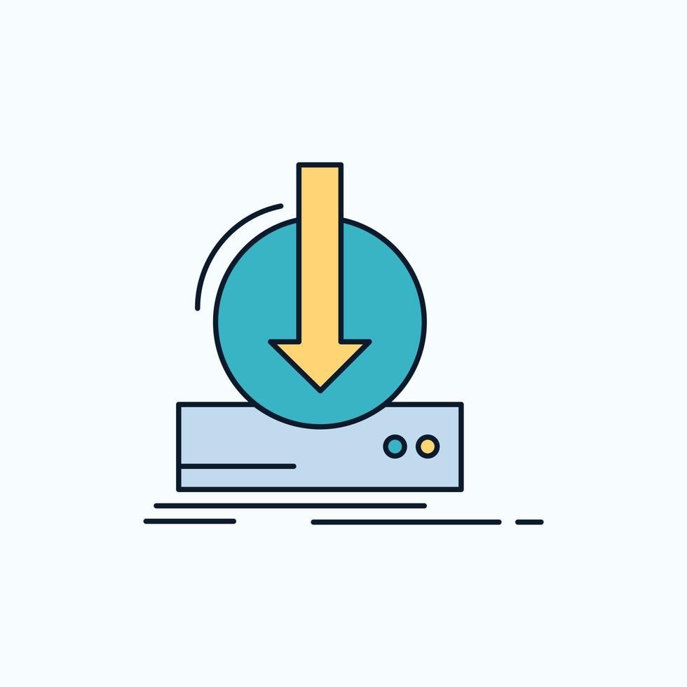 Addition. content. dlc. download. game Flat Icon. green and Yellow sign and symbols for website and Mobile appliation. vector illustration