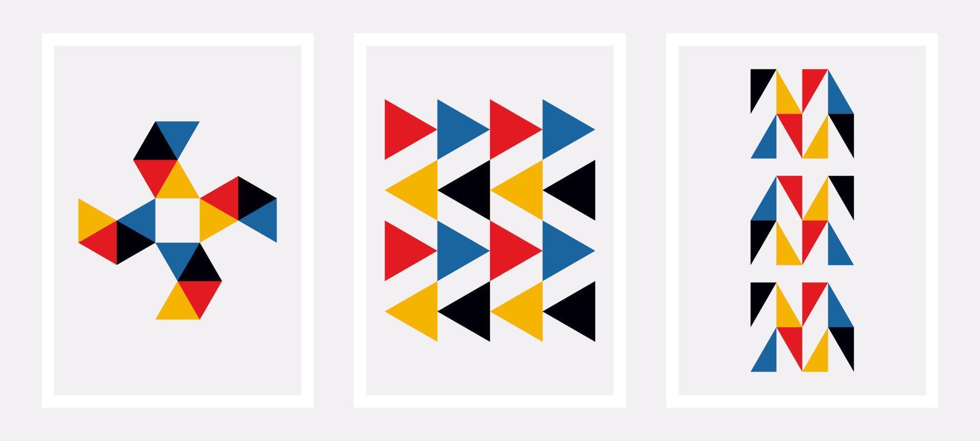 Set of wall art with geometric shape. Geometric wall art design. Geometric art design for wall art, home decoration, print, cover. Wall art with geometric design. vector