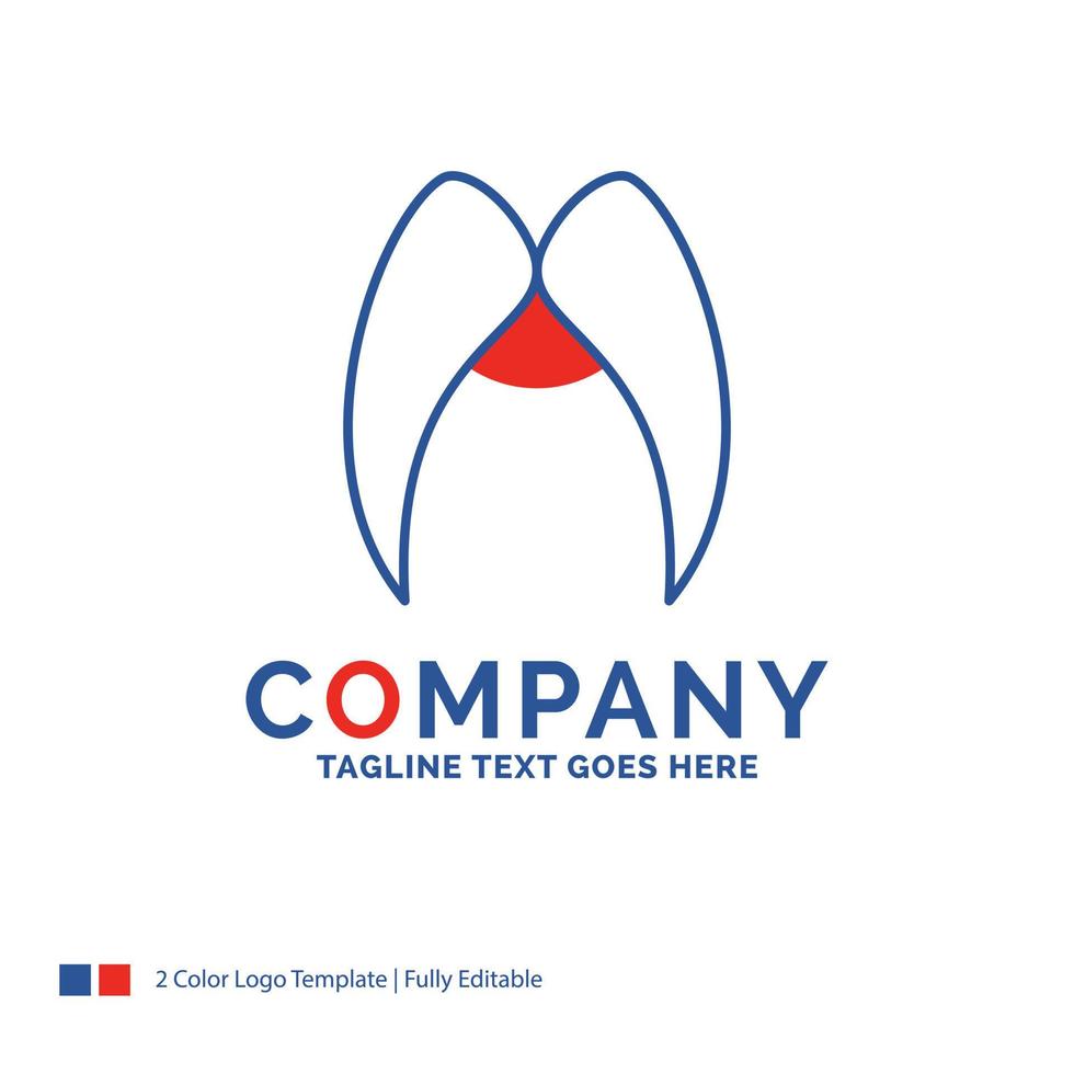 Company Name Logo Design For moustache. Hipster. movember. male. men. Blue and red Brand Name Design with place for Tagline. Abstract Creative Logo template for Small and Large Business. vector