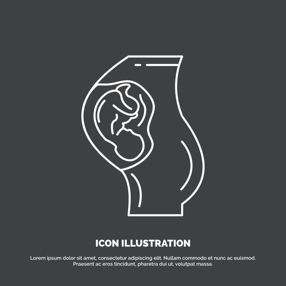 pregnancy. pregnant. baby. obstetrics. Mother Icon. Line vector symbol for UI and UX. website or mobile application