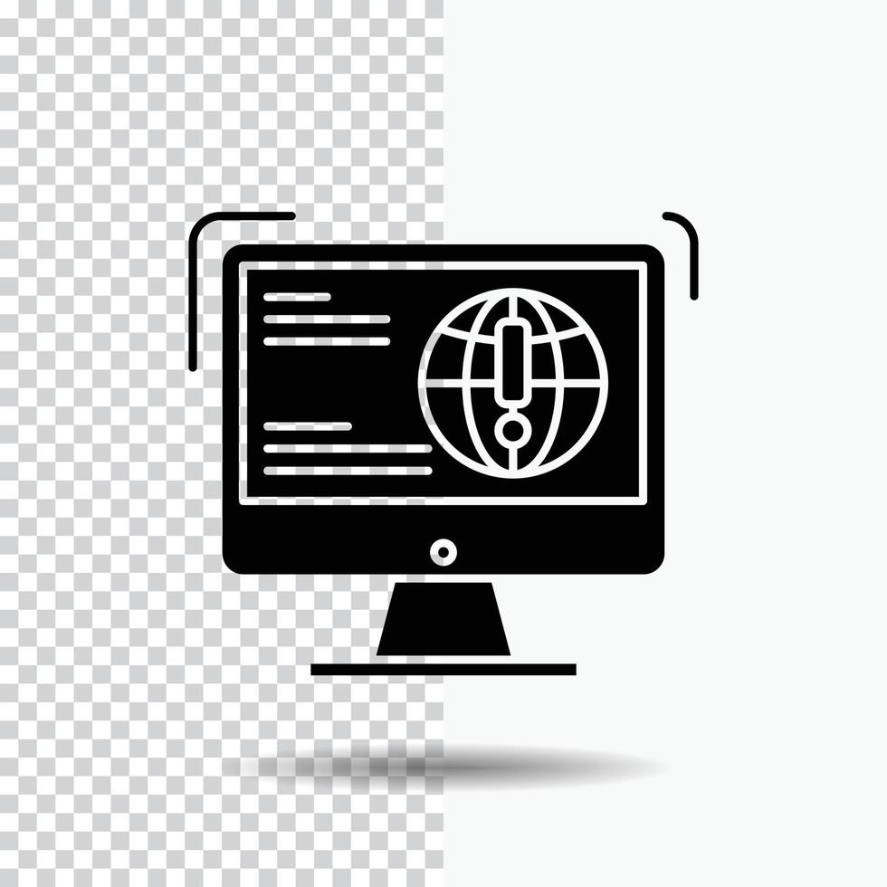 information. content. development. website. web Glyph Icon on Transparent Background. Black Icon vector