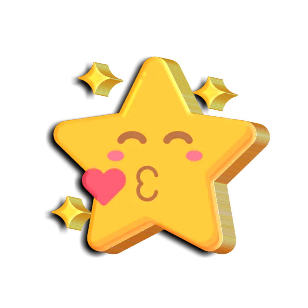 Cute star emoji png