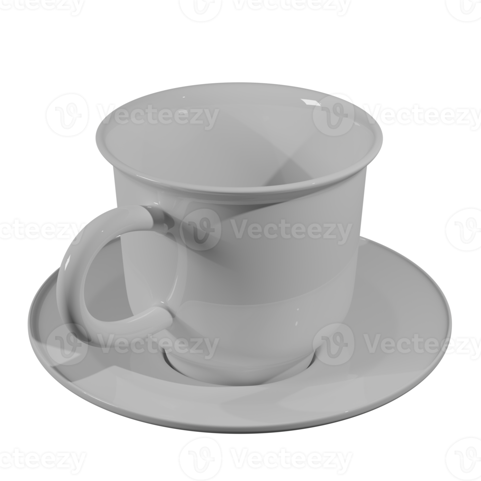 3d interpretazione ceramica caffè tazza isolato transparant sfondo. png