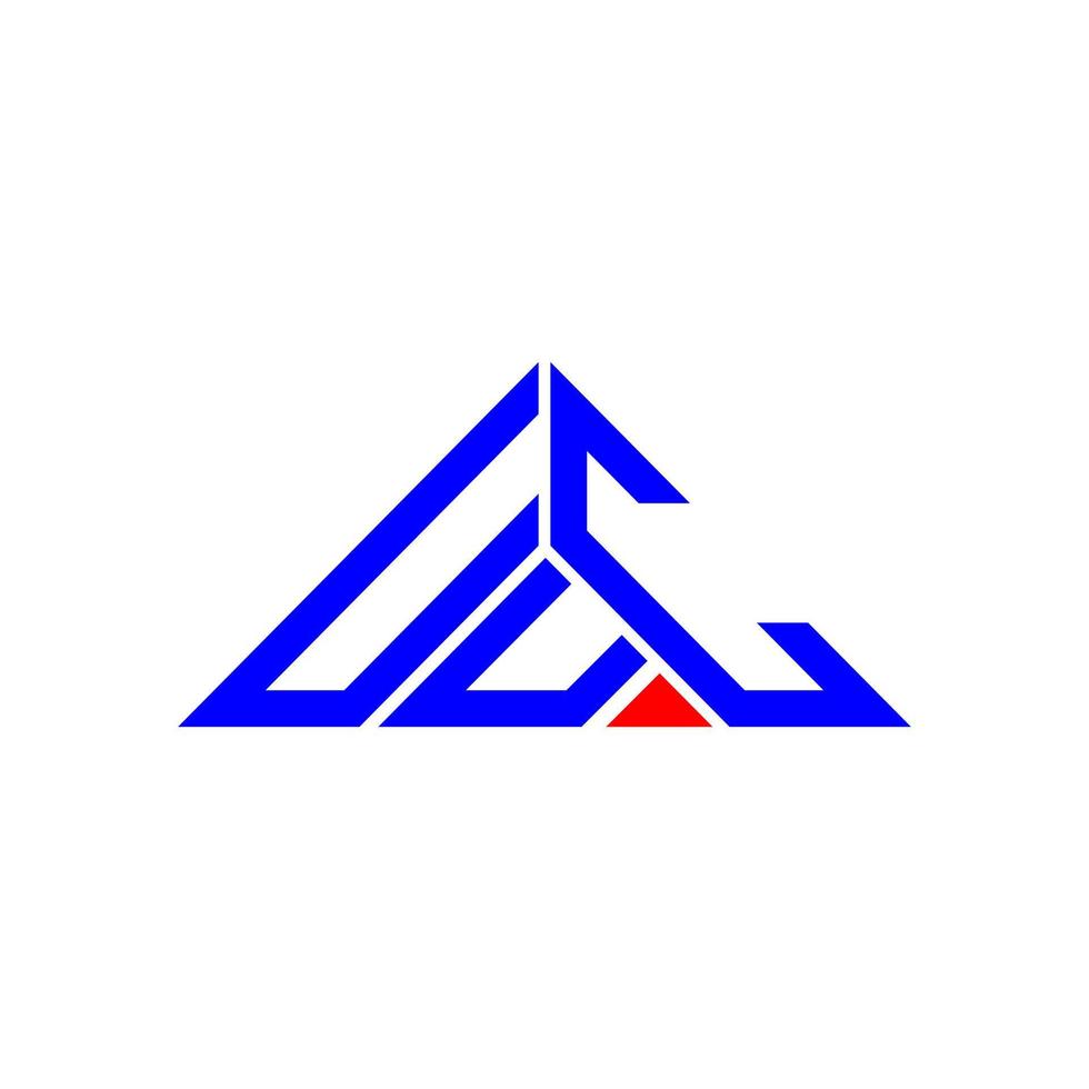 diseño creativo del logotipo de la letra uuc con gráfico vectorial, uuc logotipo simple y moderno en forma de triángulo. vector