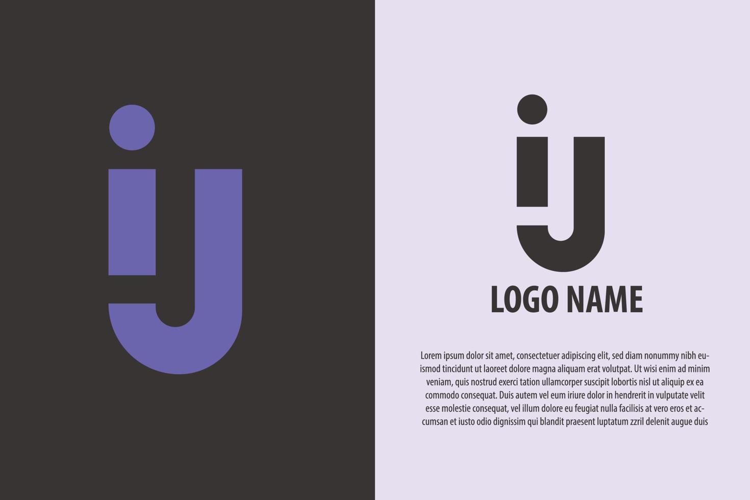 IJ letter logo, friendly, simple, luxurious logo vector illustration.