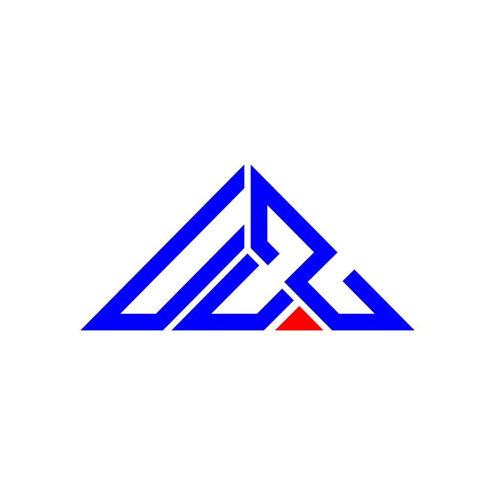 Diseño creativo del logotipo de la letra uuz con gráfico vectorial, logotipo uuz simple y moderno en forma de triángulo. vector