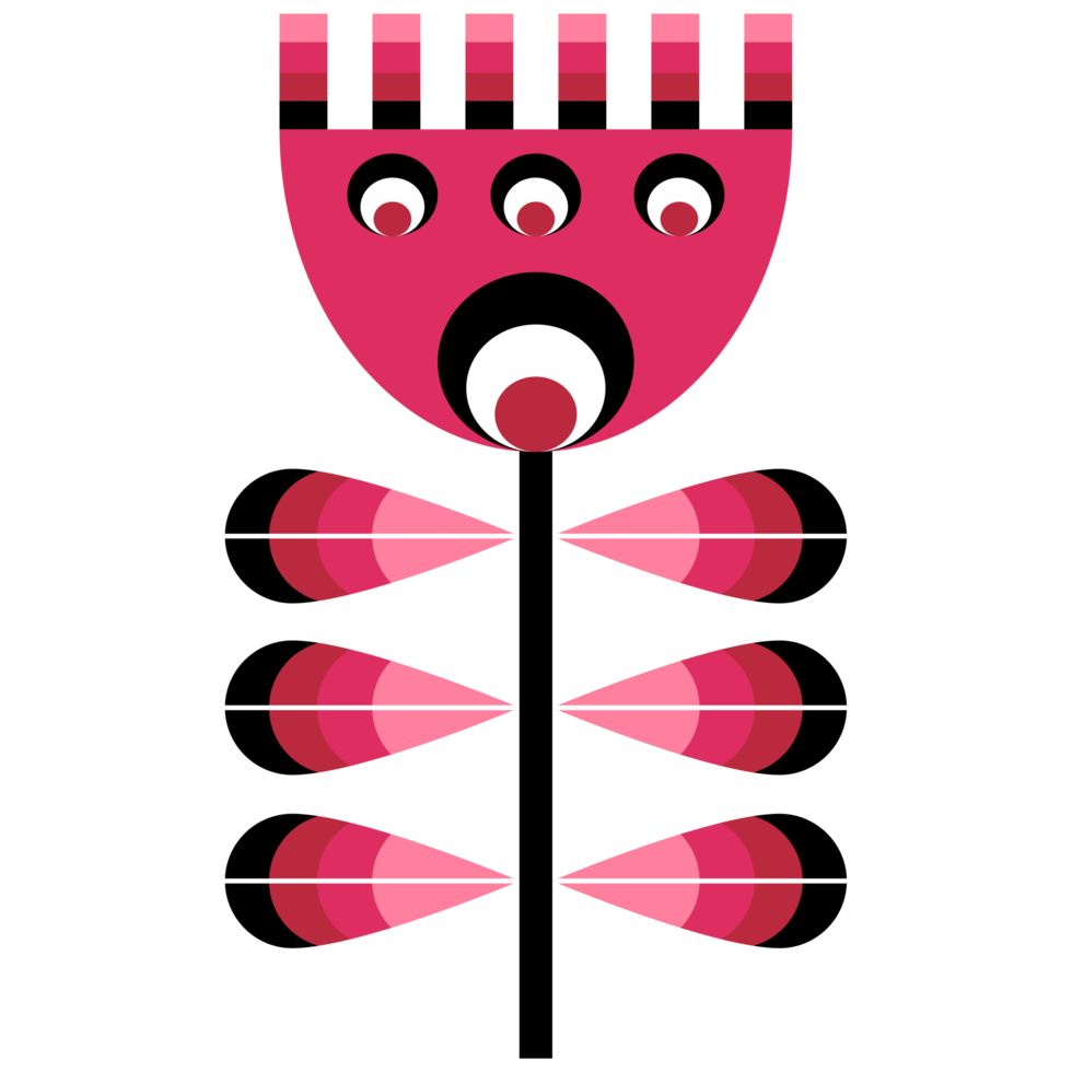 Scandinavian Folk Art Flower png