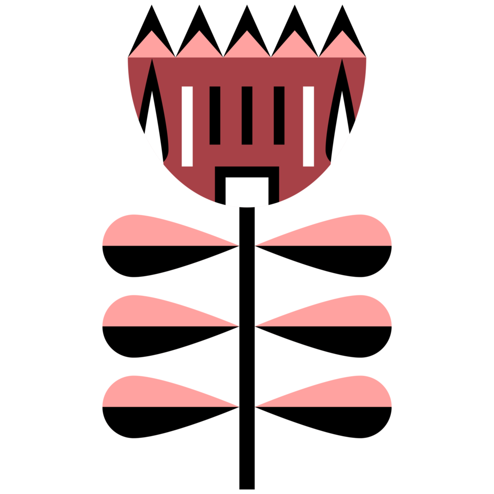 Scandinavian Folk Art Flower png