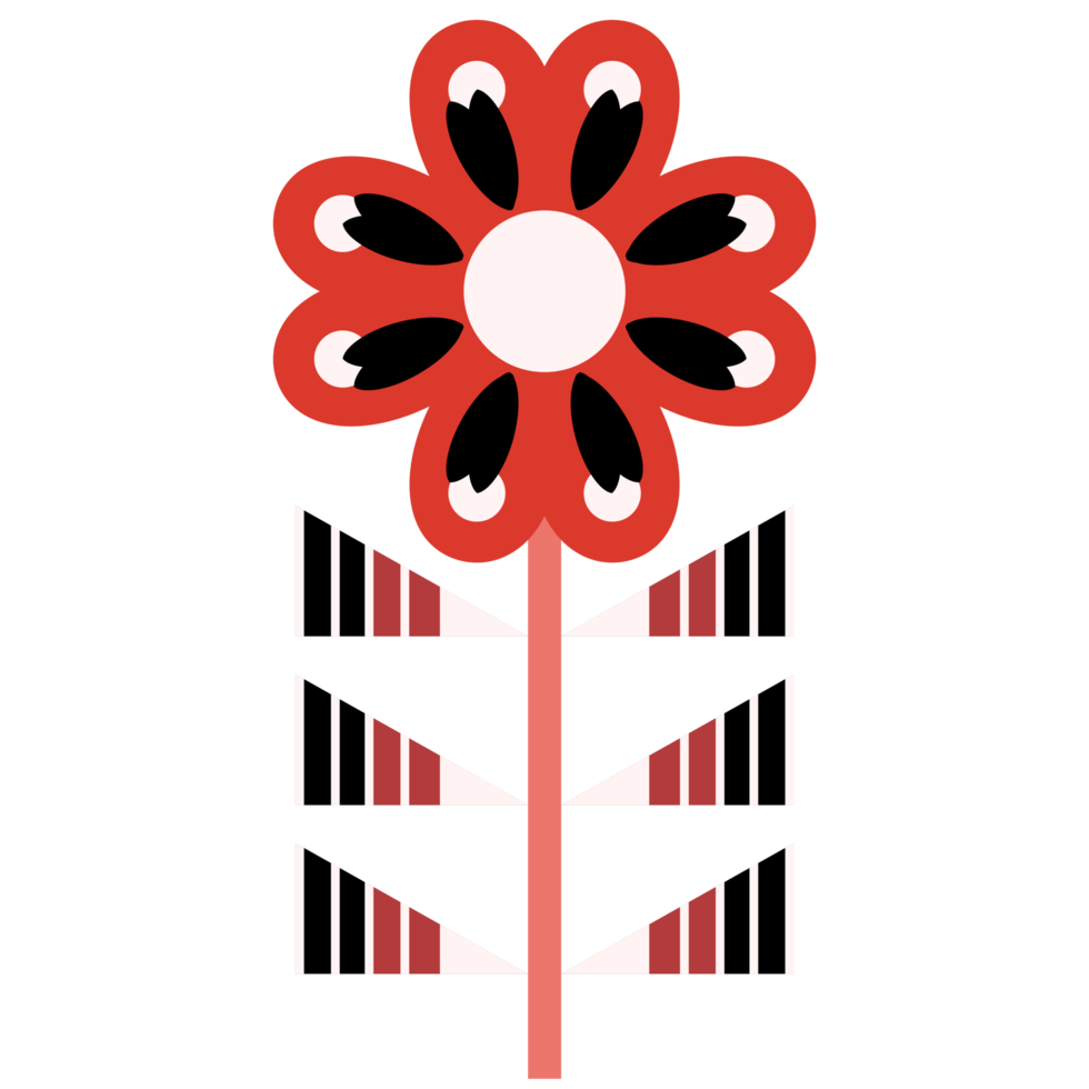 flor de arte popular escandinava png