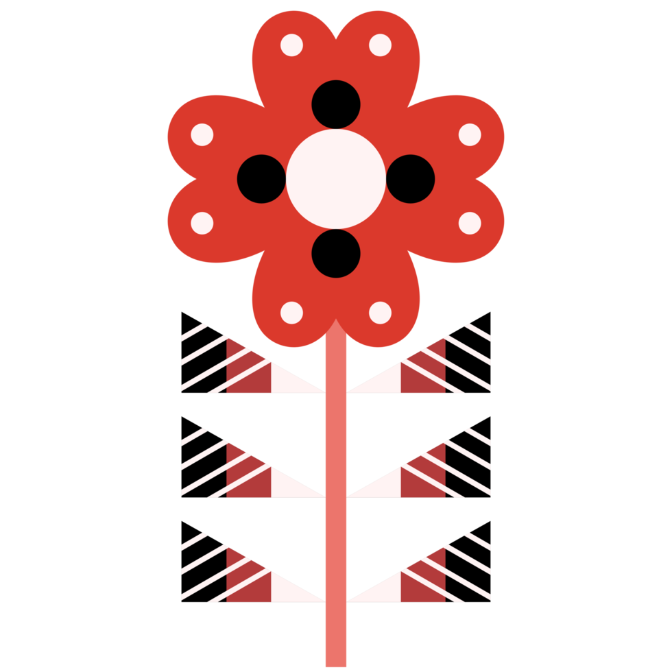 Scandinavian Folk Art Flower png